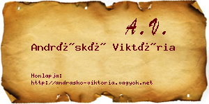 Andráskó Viktória névjegykártya